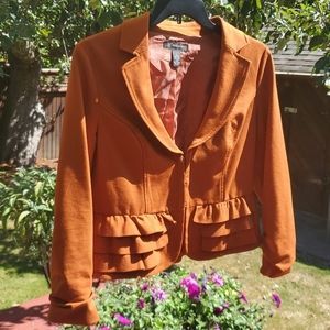 I.N.C. Cropped Jacket, Burnt Orange, SZ Large